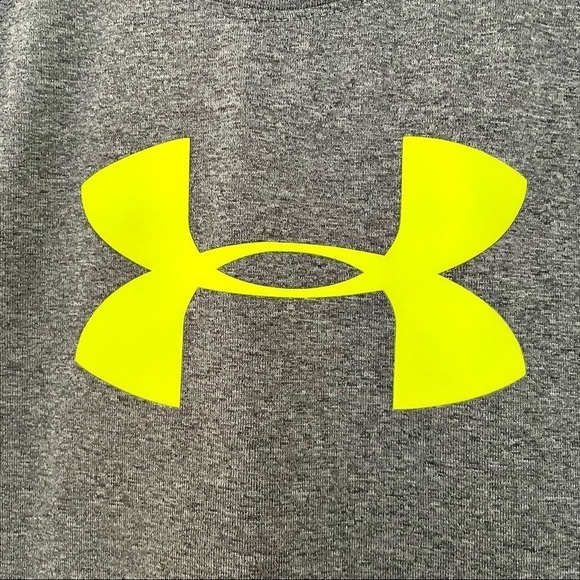 Under Armour Grey Heat Gear Short Sleeve Logo Tee 6 - Picture 2 of 9